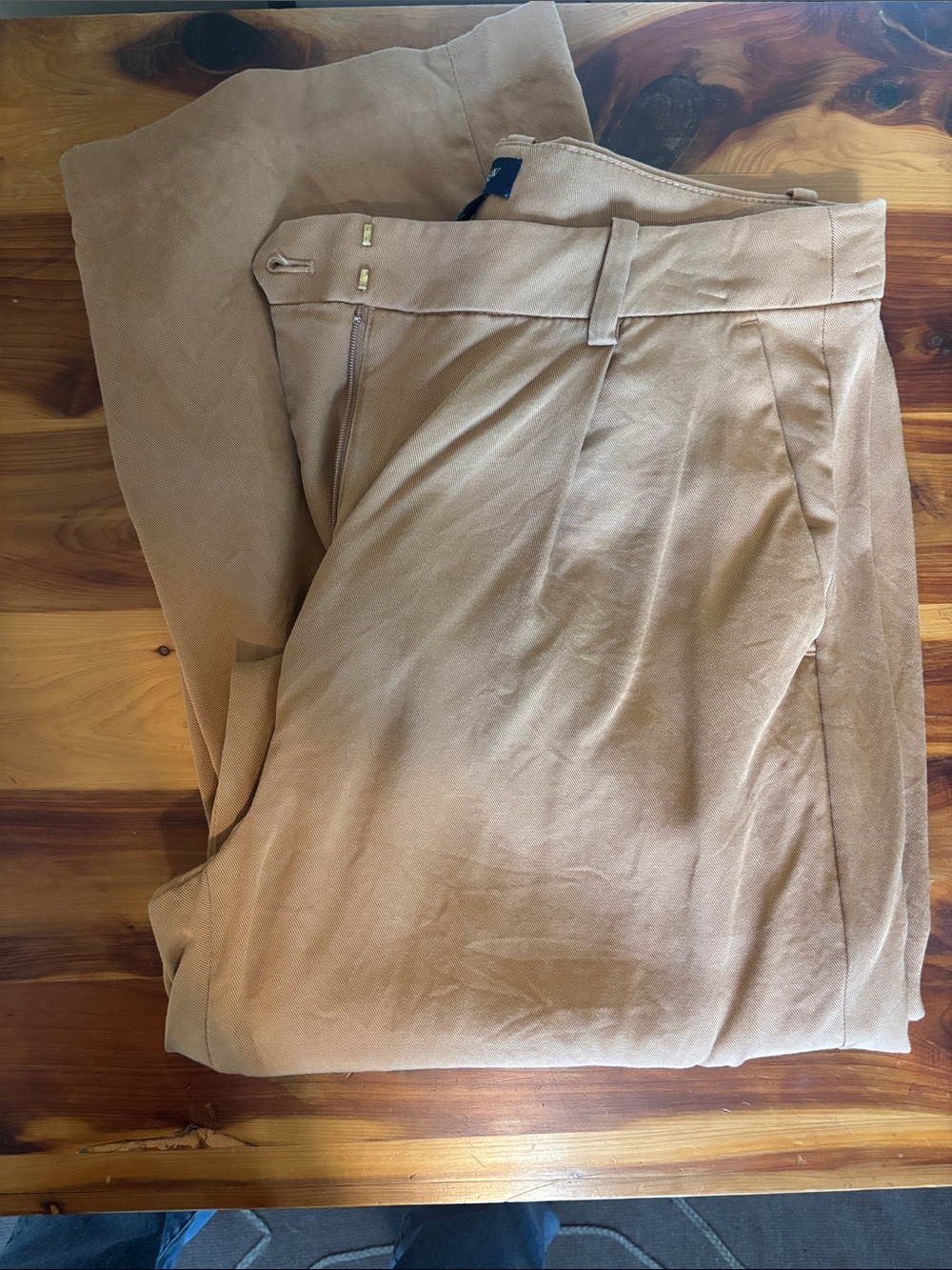 J Crew-  Classic Pleated Dress Pants - Tan